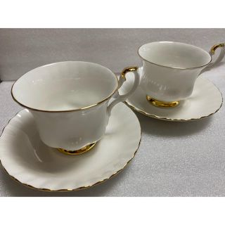 ロイヤルアルバート(ROYAL ALBERT)のロイヤルアルバート ValD'or カップ&ソーサー 2客セット(グラス/カップ)