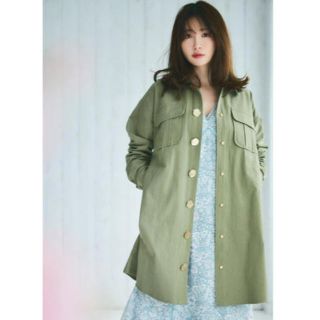 herlipto belted cargo shirt dress khaki(ロングコート)