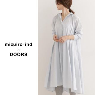 アーバンリサーチドアーズ(URBAN RESEARCH DOORS)のmizuiro-ind×DOORS（ミズイロインド）| フレアシャツワンピース(ロングワンピース/マキシワンピース)