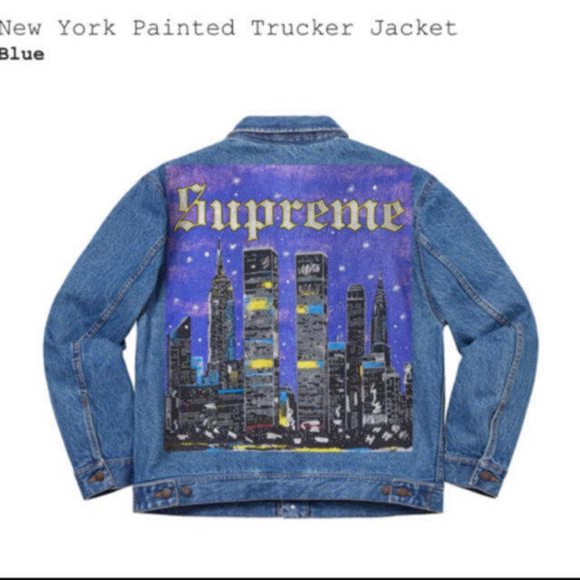 Gジャン/デニムジャケットSupreme New York Painted Trucker Jacket