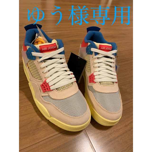 NIKE(ナイキ)のりく様専用　UNION × NIKE AIR JORDAN 4 GUAVA メンズの靴/シューズ(スニーカー)の商品写真