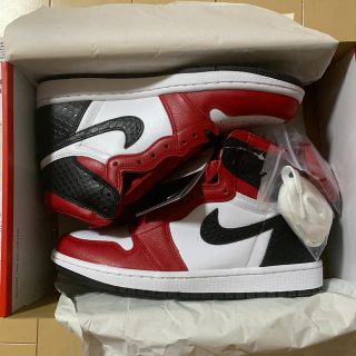 ナイキ(NIKE)のNIKE ウィメンズ AIR JORDAN1satin red(スニーカー)