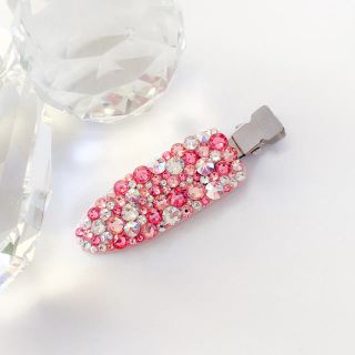 スワロフスキー(SWAROVSKI)のヘアクリップ ヘアアクセサリー 跡がつかない前髪クリップ スワロフスキーデコ(ヘアピン)