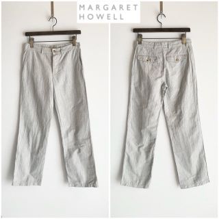 マーガレットハウエル(MARGARET HOWELL)のMARGARET HOWELL COTTON LINEN セミワイドパンツ 1(カジュアルパンツ)