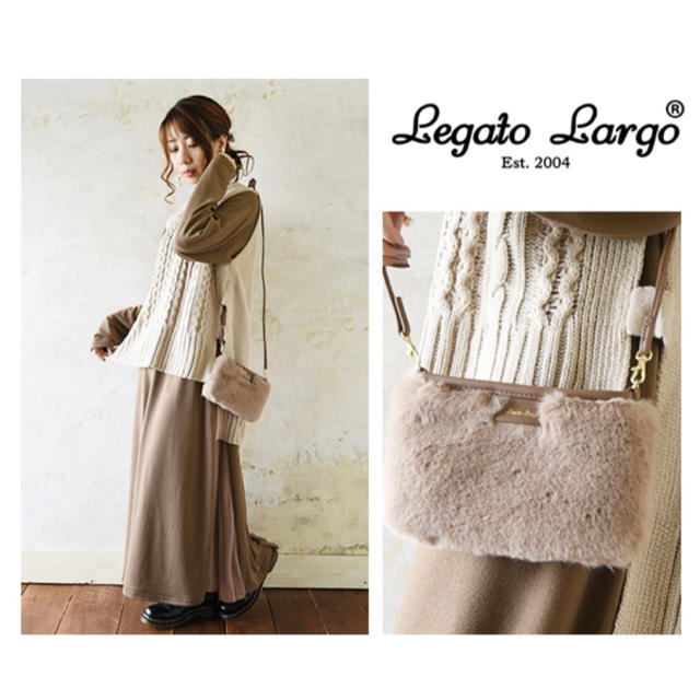 Legato Largo(レガートラルゴ)のLegato Largo フェイクファー ポーチポシェット レディースのバッグ(クラッチバッグ)の商品写真