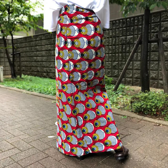 vintage african batik skirt レディースのスカート(ロングスカート)の商品写真