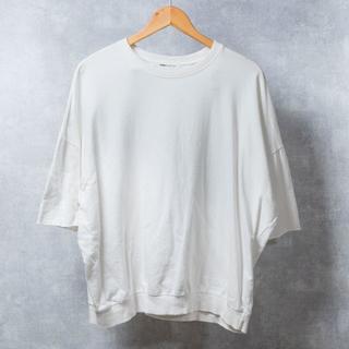 ザラ(ZARA)のEmma Clothes ビックシルエット　スウェット　Tシャツ　ホワイト　XL(Tシャツ/カットソー(半袖/袖なし))