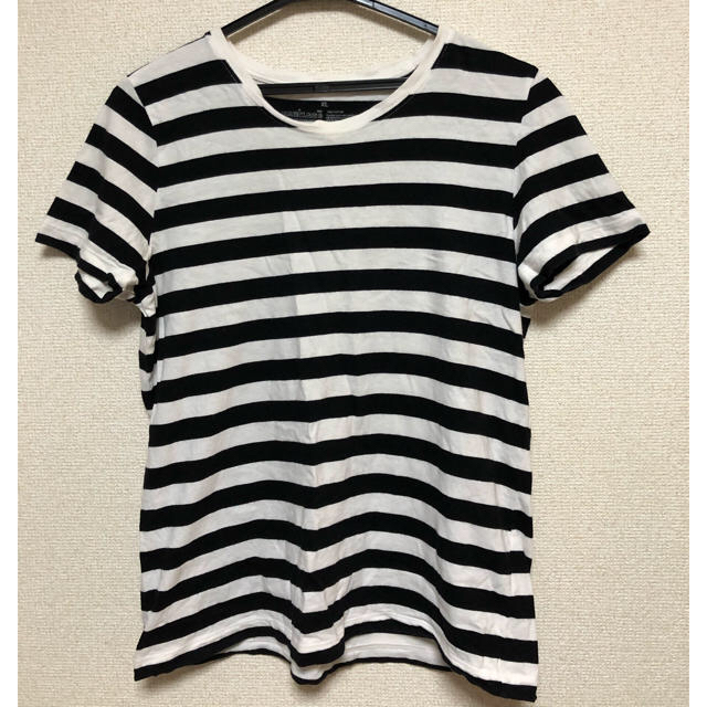 MUJI (無印良品)(ムジルシリョウヒン)の無印　tシャツ　ボーダー レディースのトップス(Tシャツ(半袖/袖なし))の商品写真