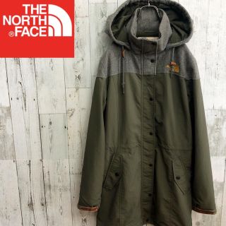 ザノースフェイス(THE NORTH FACE)の美品♫ ノースフェイス　レインジャケット　モスグリーン　レディースM(ナイロンジャケット)