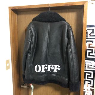 OFF-WHITE ムートンジャケット　B3 オフホワイト ボンバージャケット