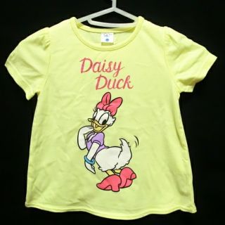 ディズニー(Disney)の未着用 80 ディズニー 子供服 Tシャツ 半袖  デイジーダック 黄色 イエロ(Ｔシャツ)