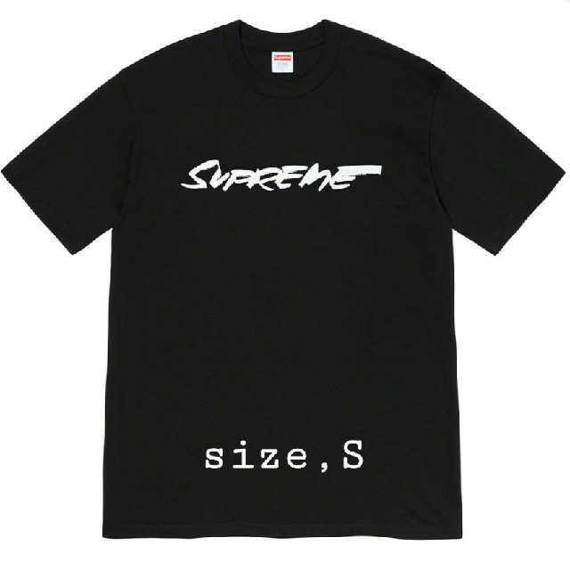 S 黒 Supreme Futura Logo Tee-