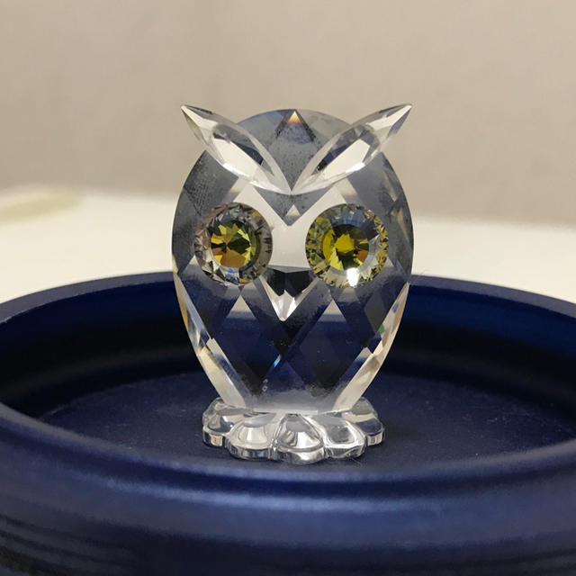 SWAROVSKI - スワロフスキー フクロウ クリスタル置物 高さ3.5cmの通販 by S's shop｜スワロフスキーならラクマ