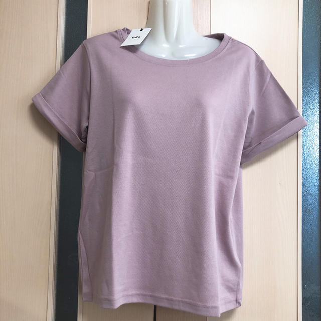 GRL(グレイル)のロールアップ Tシャツ ピンク レディースのトップス(Tシャツ(半袖/袖なし))の商品写真