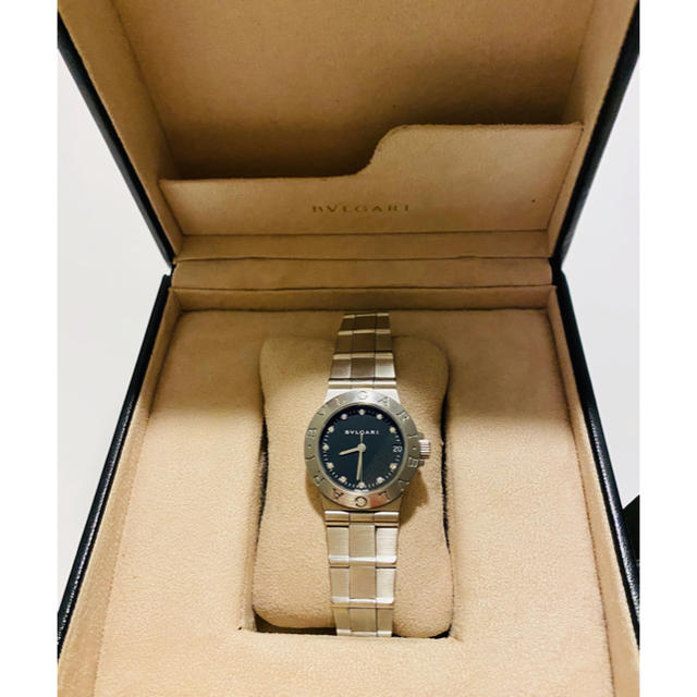 驚きの安さ BVLGARI - レディース　ブラック文字盤 ブルガリ　腕時計 BVLGALI 腕時計