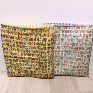 ハンドメイド 巾着 2枚セット どうぶつの森 あつ森(外出用品)