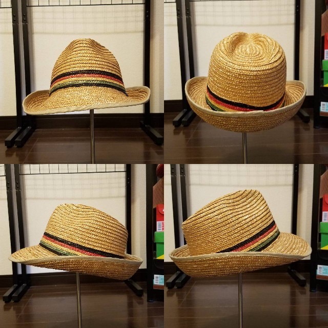 STUSSY(ステューシー)のSTUSSY Headgear ラスタカラー/ピスタグ刺繍 ストローハット メンズの帽子(ハット)の商品写真