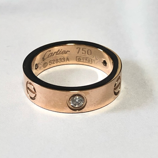 カルティエ(Cartier)の【未使用】カルティエ ダイヤモンド3個ラブリング(リング(指輪))