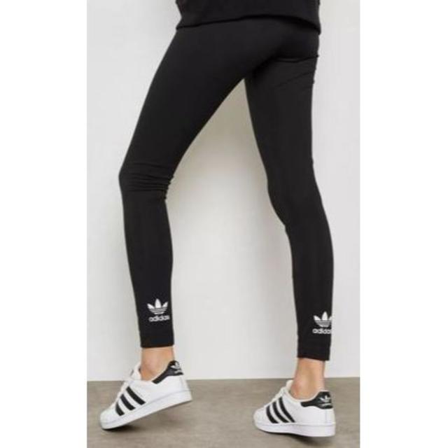 adidas(アディダス)のadidas originals XL アディダス ロゴ レギンス ブラック レディースのレッグウェア(レギンス/スパッツ)の商品写真