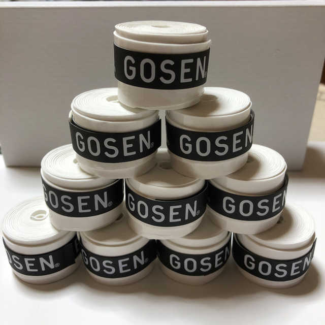 GOSEN(ゴーセン)のGOSENグリップテープ 白10個 スポーツ/アウトドアのスポーツ/アウトドア その他(バドミントン)の商品写真