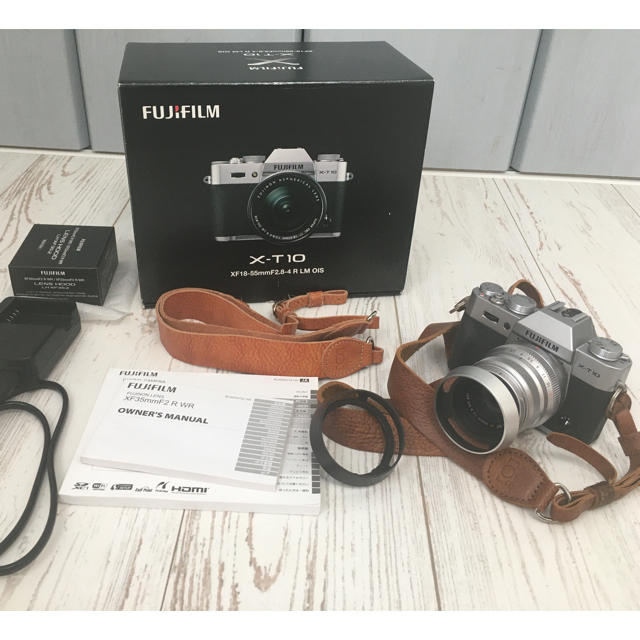 カメラFUJIFILM x-t10 単焦点レンズ xf35㎜f2 セット美品