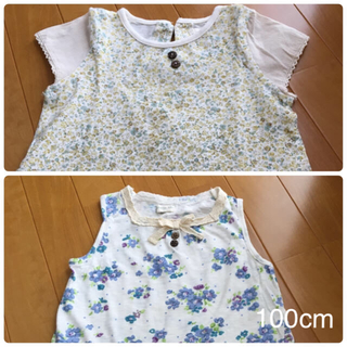 キムラタン(キムラタン)のキムラタン ☆ Lili ivory シャツ 100cm ２枚セット(Tシャツ/カットソー)
