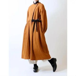 ネストローブ(nest Robe)のMAGALI 19AW リネンウール　セミカシュクール　コート　ワンピース(ロングワンピース/マキシワンピース)