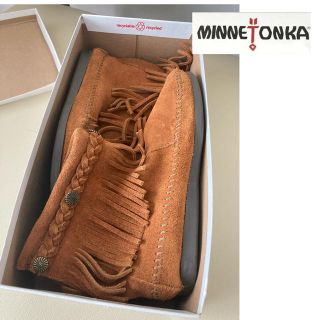 ミネトンカ(Minnetonka)のお値下げ★ミネトンカ　フリンジ　ブーツ　ブラウン　23cm(ブーツ)