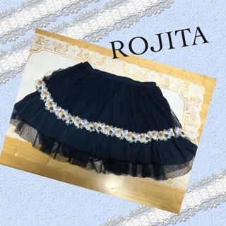 ロジータ(ROJITA)のROJITAフラワー刺繍チュールスカート(ミニスカート)