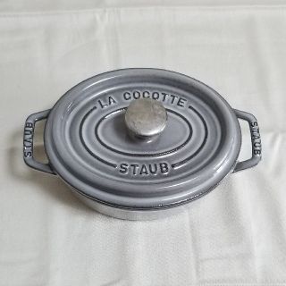 ストウブ(STAUB)のストウブ　ピコ　ココット　オーバル17　グレー　(鍋/フライパン)