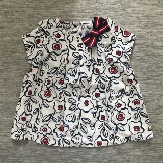 プチバトー(PETIT BATEAU)のPETIT BATEAU リボン付きカットソー(シャツ/カットソー)