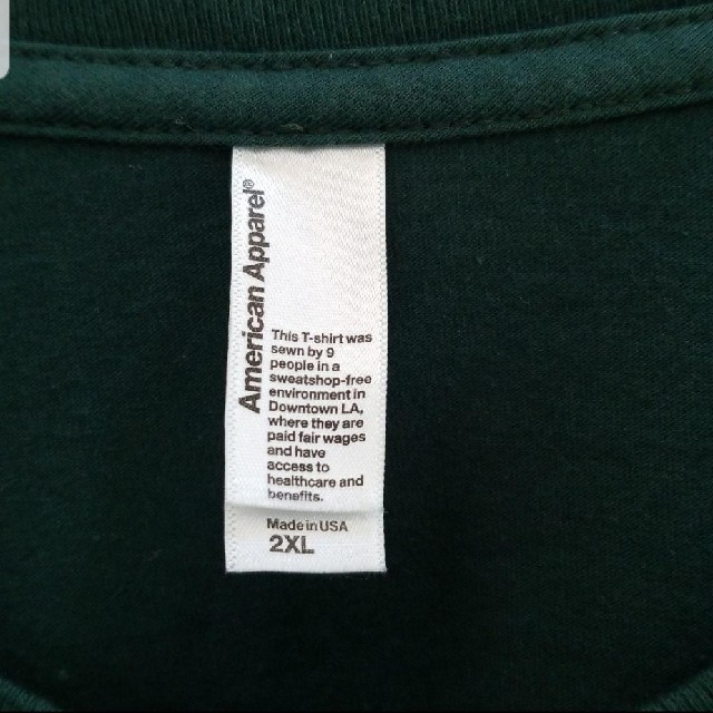 American Apparel(アメリカンアパレル)のUSA製　Tシャツ　バックプリント メンズのトップス(Tシャツ/カットソー(半袖/袖なし))の商品写真