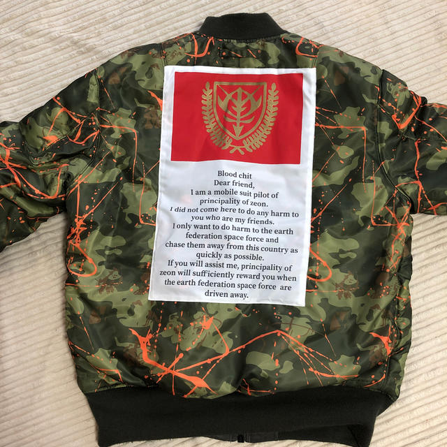 ALPHA INDUSTRIES(アルファインダストリーズ)のSTRICT-G×ALPHA INDUSTRIESジオン軍MA-1ジャケット  メンズのジャケット/アウター(ブルゾン)の商品写真