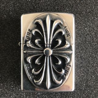 Zippo ジッポー　スターリングシルバー オーバルメタル(銀イブシ仕上げ)