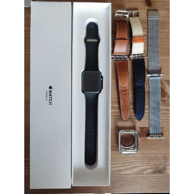 【美品・ベルト3本付】APPLE WATCH 第3世代 42mm GPSモデル