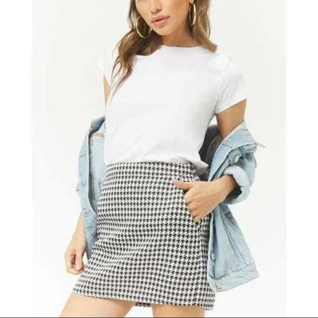 FOREVER 21(フォーエバートゥエンティーワン)の新品forever21♡千鳥柄ミニスカート レディースのスカート(ミニスカート)の商品写真