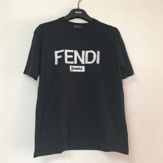 フェンディ(FENDI)の【FENDI】 ユニセックス ロゴ Tシャツ ブラック(Tシャツ(半袖/袖なし))