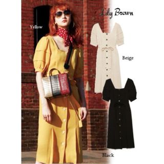 リリーブラウン(Lily Brown)の【タグ付き新品】Lily Brown リネン風シンプルワンピース(ロングワンピース/マキシワンピース)