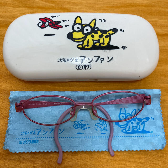 Jins アンファン オグラ眼鏡の子供用めがねフレーム ケースとメガネ拭き付き の通販 By しろうさ S Shop ジンズならラクマ