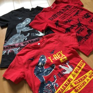 ニシマツヤ(西松屋)の130cm 恐竜Ｔシャツ　３枚セット(Tシャツ/カットソー)