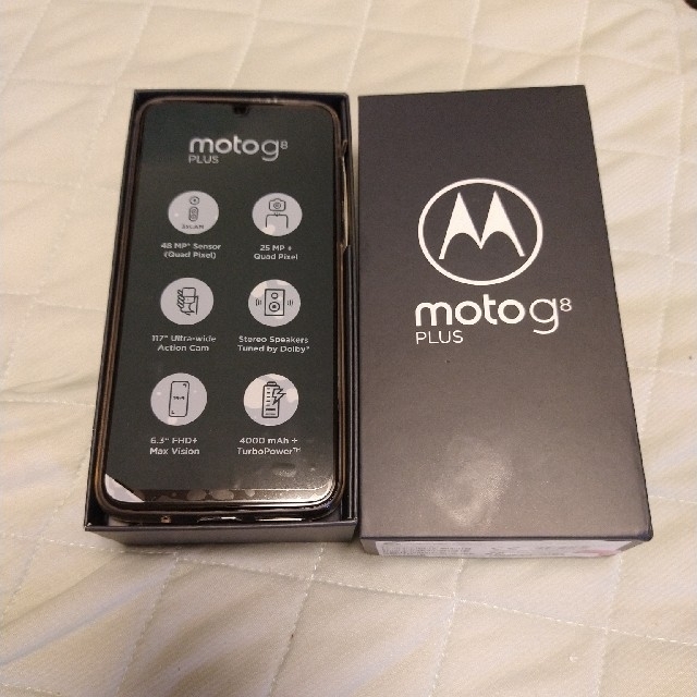 Motorola モトローラ simフリー moto g8 plus ブルー