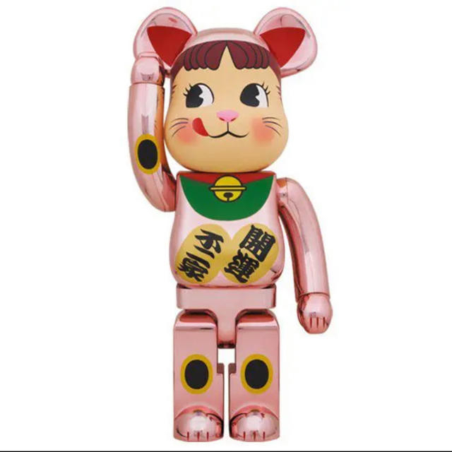 ベアブリック BE@RBRICK 招き猫 ペコちゃん 桃金メッキ 1000％ エンタメ/ホビーのおもちゃ/ぬいぐるみ(キャラクターグッズ)の商品写真