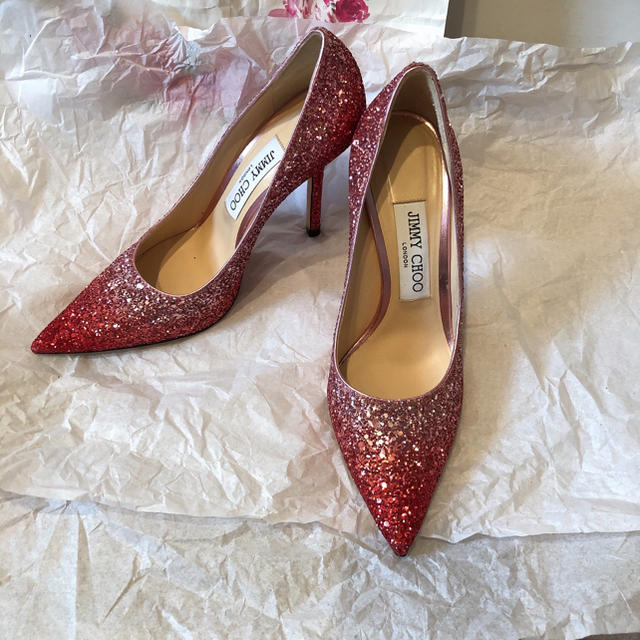 jimmy choo パンプス グリッター-