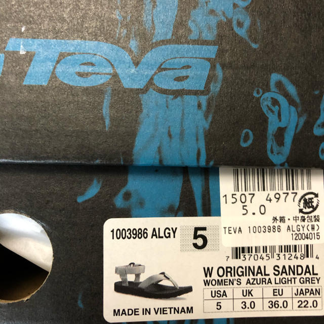 Teva(テバ)の新品★Teva ORIGINAL SANDAL 22cm グレー レディースの靴/シューズ(サンダル)の商品写真