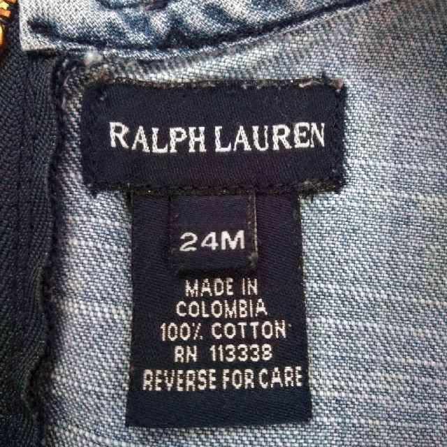 Ralph Lauren(ラルフローレン)の【TAKI.様専用】女の子　ラルフ・ローレン　デニムワンピース　90cm キッズ/ベビー/マタニティのキッズ服女の子用(90cm~)(ワンピース)の商品写真