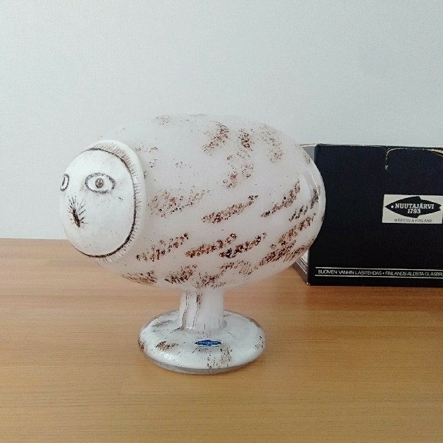 iittala(イッタラ)のイッタラ　バード　lapplands owl lapinpollo 箱あり  エンタメ/ホビーの美術品/アンティーク(ガラス)の商品写真