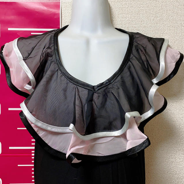 9【新品未着用】ブラック×ピンクのホルダーネックロングドレス☆キャバ☆キャバ嬢 レディースのフォーマル/ドレス(ロングドレス)の商品写真