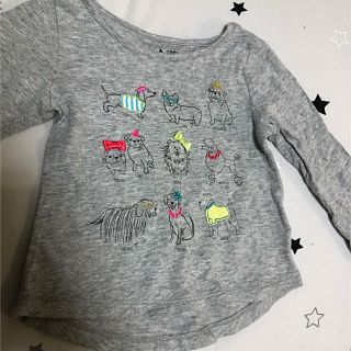 ギャップ(GAP)のgap グレー ロンT 18−24 犬 (Ｔシャツ)