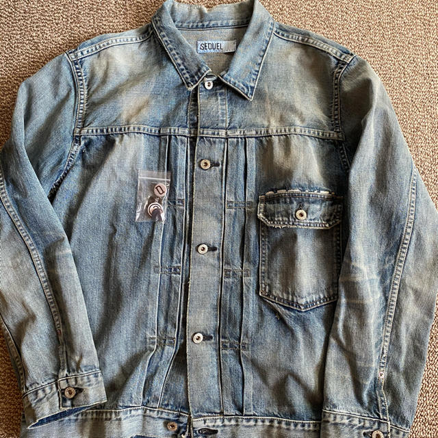 sequel damage denim jacket XL