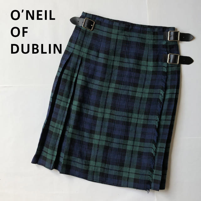 O'NEIL OF DUBLIN オニールオブダブリン ラップスカート 紺緑レディース